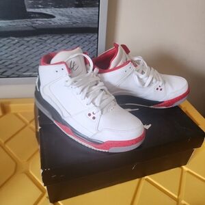 Men's Nike Flight White and Red Sneakers